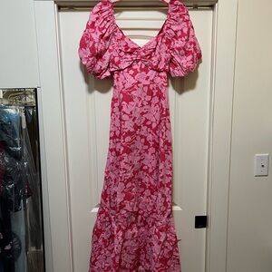 Free the Roses pink Floral Dress